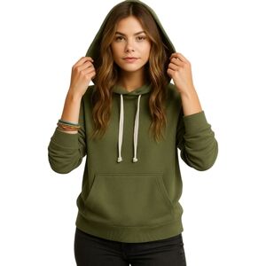 Brownlee Supima Cotton‎ Olive Hoodie Pullover – Soft Luxe Loungewear | M